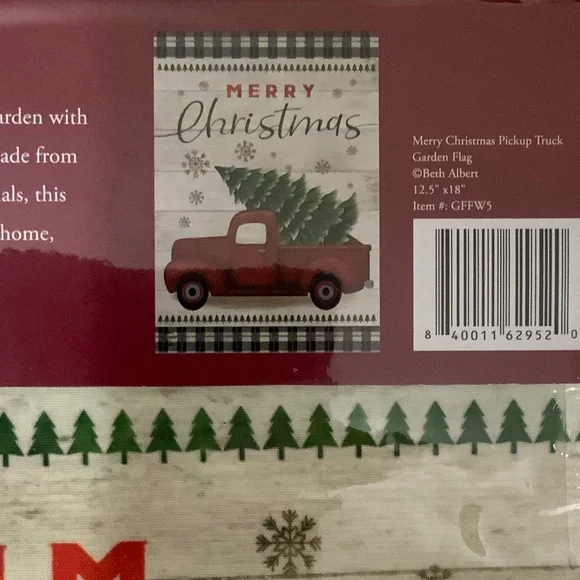Merry Christmas Pickup Truck Garden Flag Nostalgic Vintage Farm Truck 12.5x18" - Picture 4 of 13